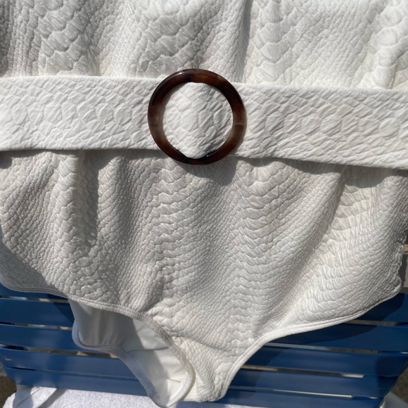 White bathing suit. Just bought new in April. - Picture 2 of 7